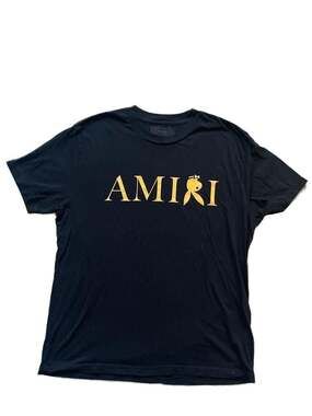 Amiri x Playboy Reverse Bunny Logo T-Shirt Black/Tee Black/Gold